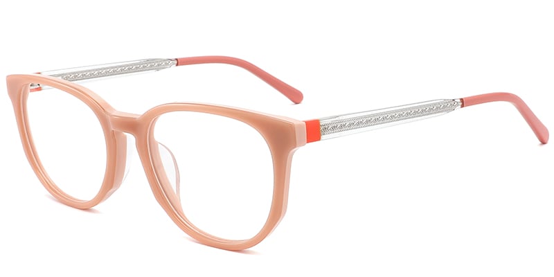 Acetate Oval Frame pink