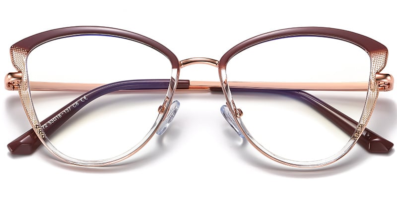 Cat Eye Frame translucent-wine_red