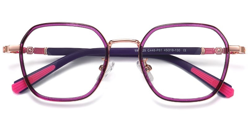 Geometric Frame translucent-purple