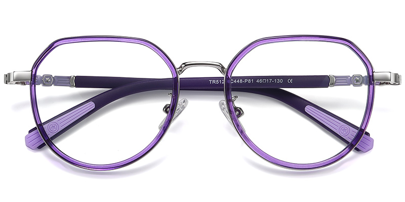 Geometric Frame translucent-purple