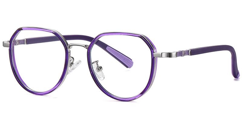 Geometric Frame translucent-purple