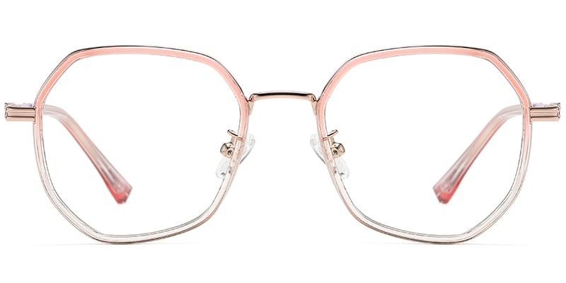 Geometric Frame translucent-pink