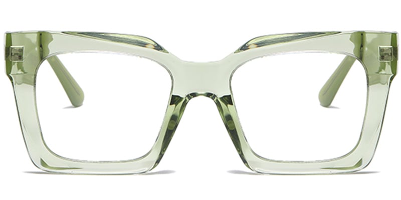 Acetate Rectangle Frame translucent-green