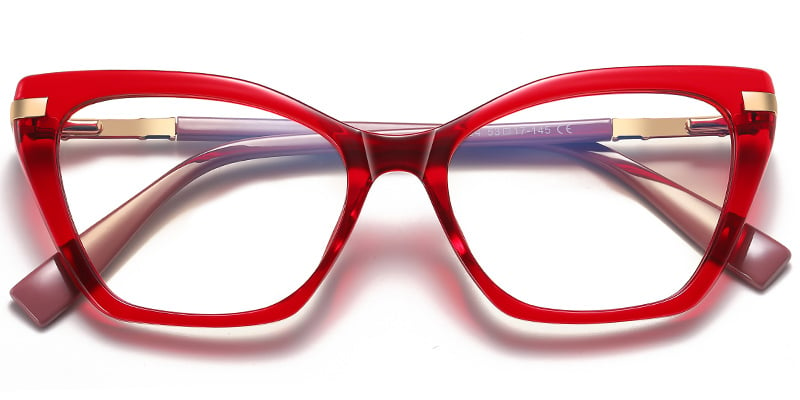 Cat Eye Frame red