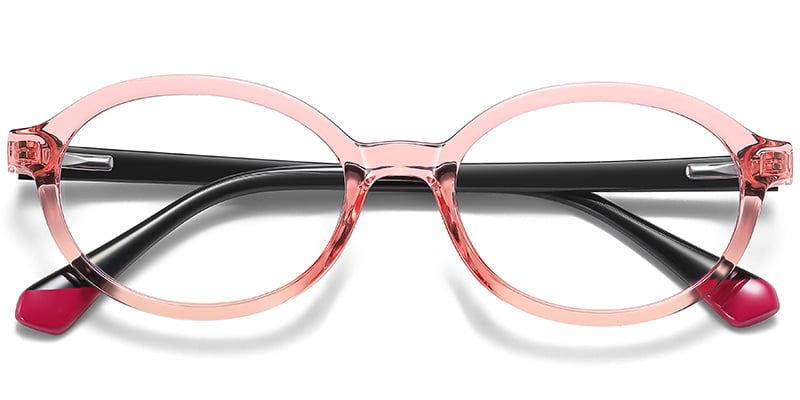 Oval Frame translucent-pink