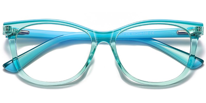 Oval Frame translucent-blue