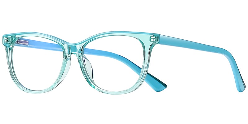 Oval Frame translucent-blue