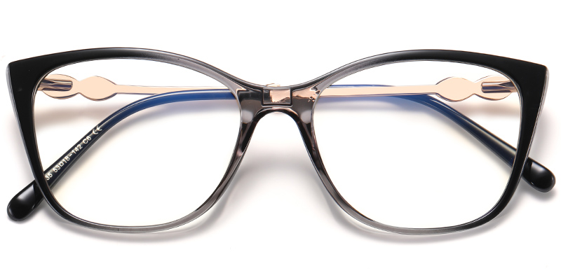 Cat Eye Frame translucent-black