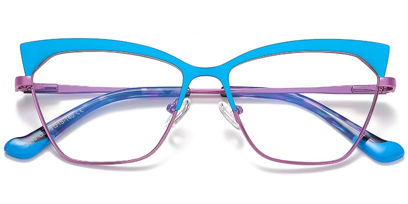 Cat Eye Frame blue