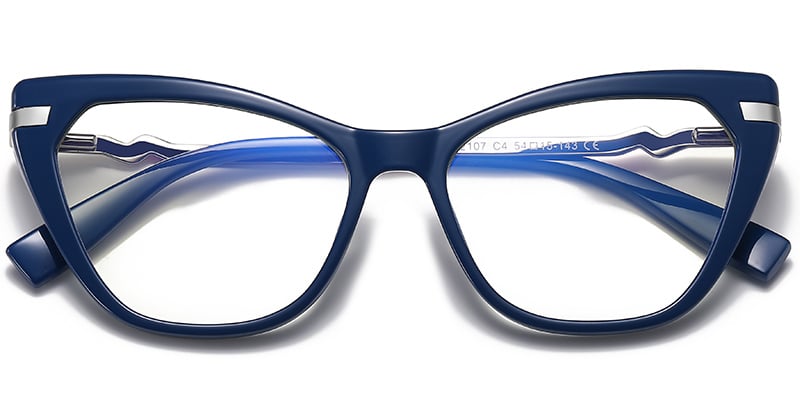 Cat Eye Frame blue