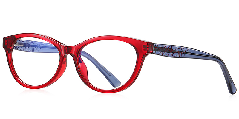 Kids Oval Frame translucent-red