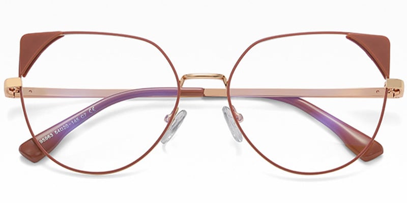 Cat Eye Frame pattern-pink