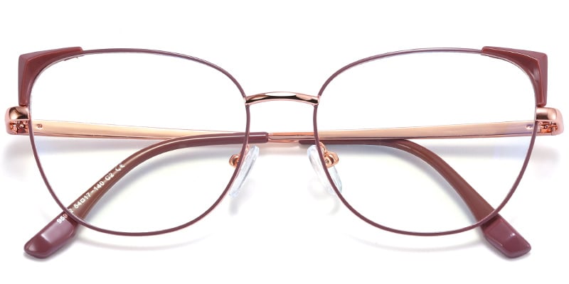 Cat Eye Frame pattern-pink