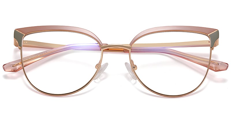 Cat Eye Frame pattern-pink