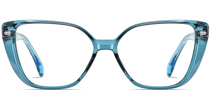 Cat Eye Frame translucent-blue