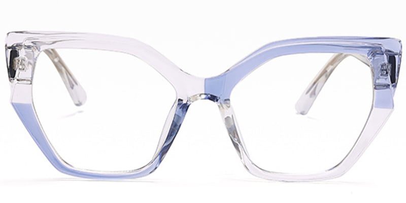 Cat Eye Frame translucent-blue