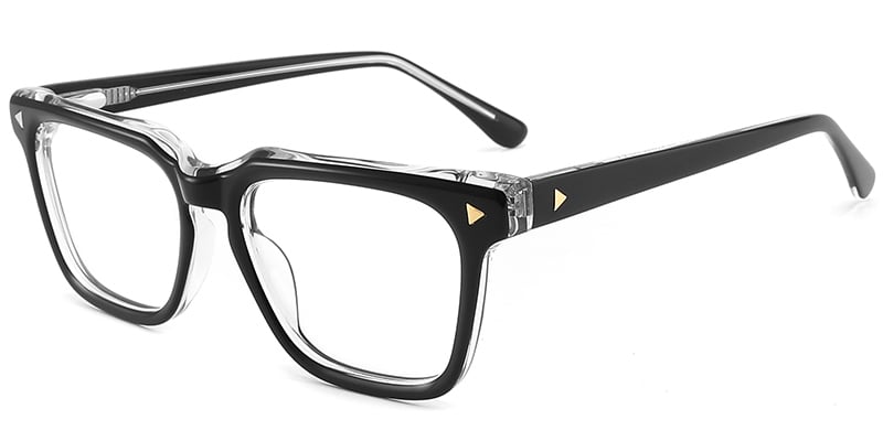 Acetate Rectangle Frame translucent-black