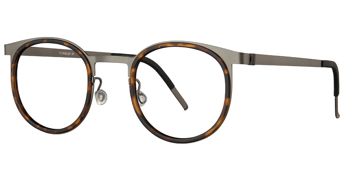 Titanium Oval Frame tortoiseshell