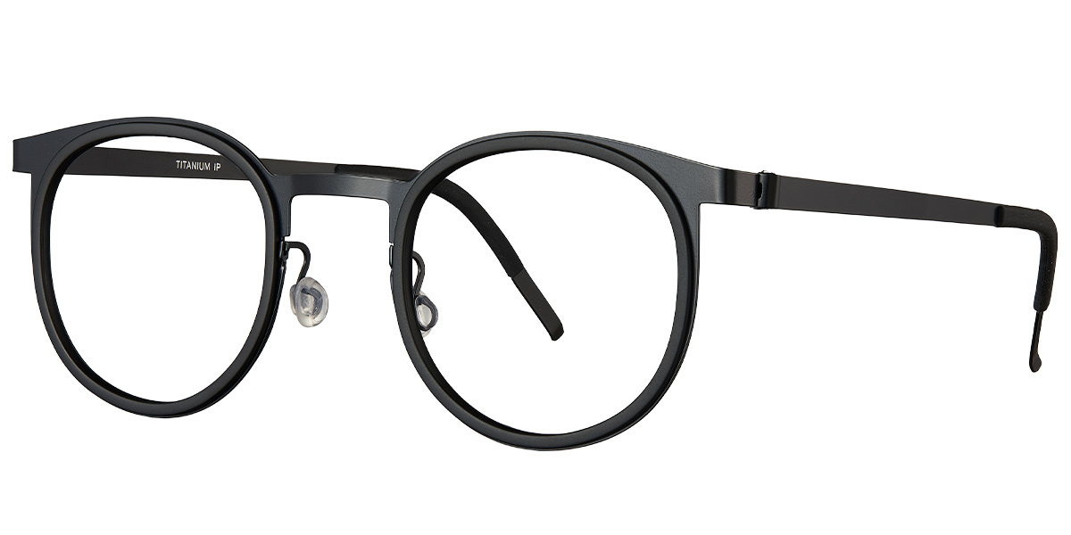 Titanium Oval Frame black