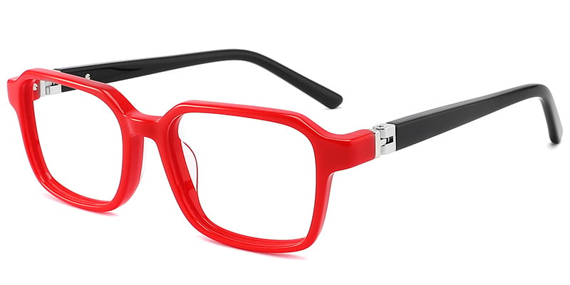 Kids Acetate Rectangle Frame red