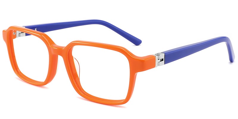 Kids Acetate Rectangle Frame orange