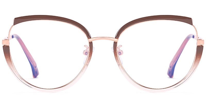 Cat Eye Frame translucent-brown