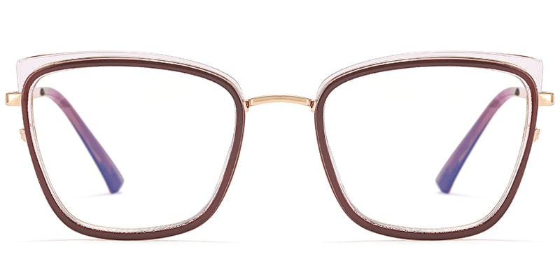 Cat Eye Frame translucent-brown