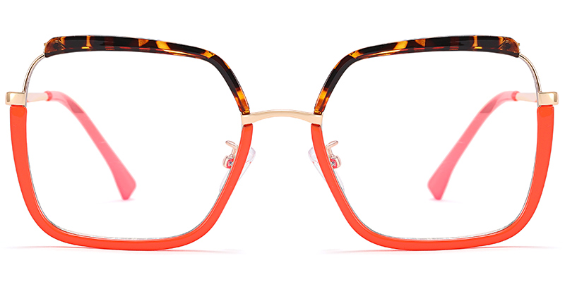 Square Eyeglasses orange