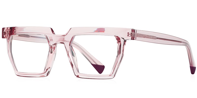 Geometric Frame translucent-pink