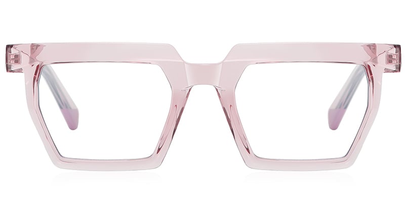 Geometric Frame translucent-pink