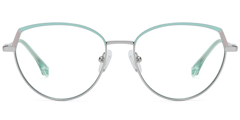 Cat Eye Frame pattern-blue