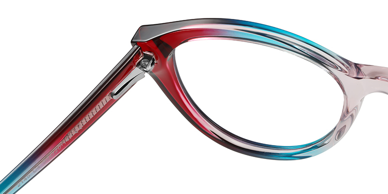 Cat Eye Frame pattern-red