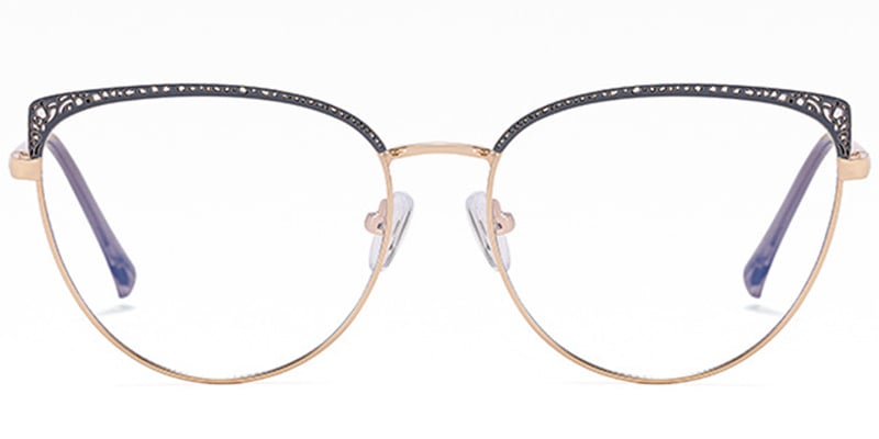 Cat Eye Frame pattern-grey