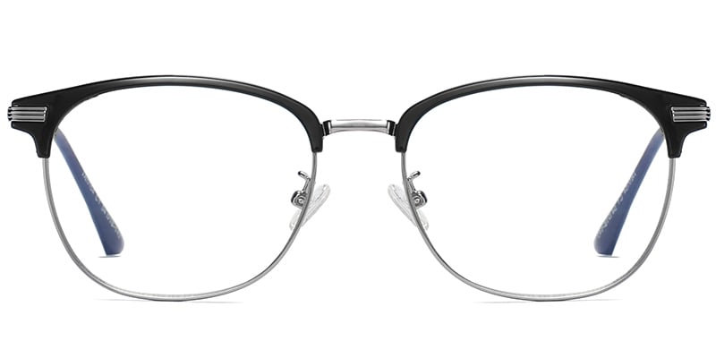 Metal Oval Frame black-silver