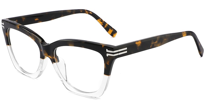 Acetate Square Frame tortoiseshell