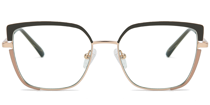 Cat Eye Frame pattern-green