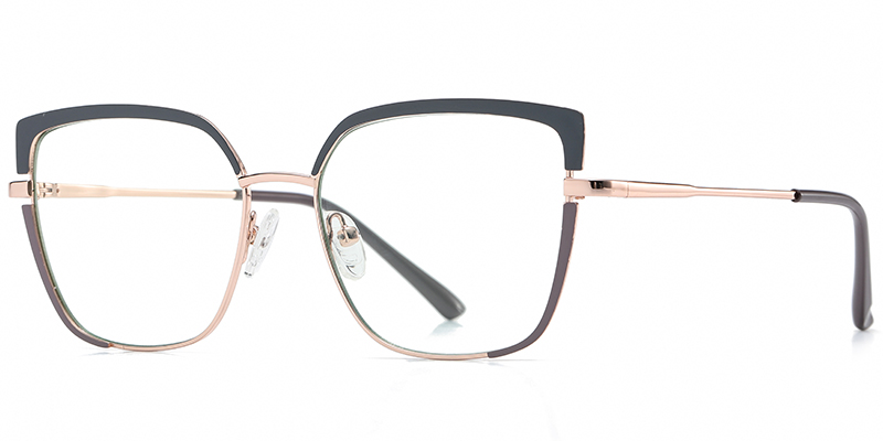 Cat Eye Frame pattern-grey