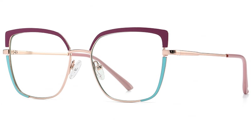 Cat Eye Frame pattern-rose