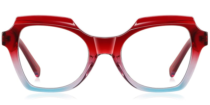 Cat Eye Frame pattern-red