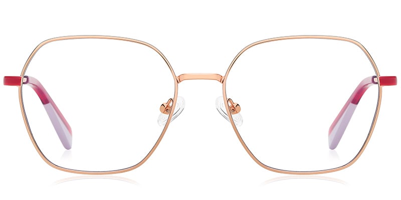 Geometric Eyeglasses rose_gold