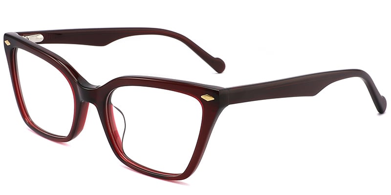 Acetate Cat Eye Frame brown