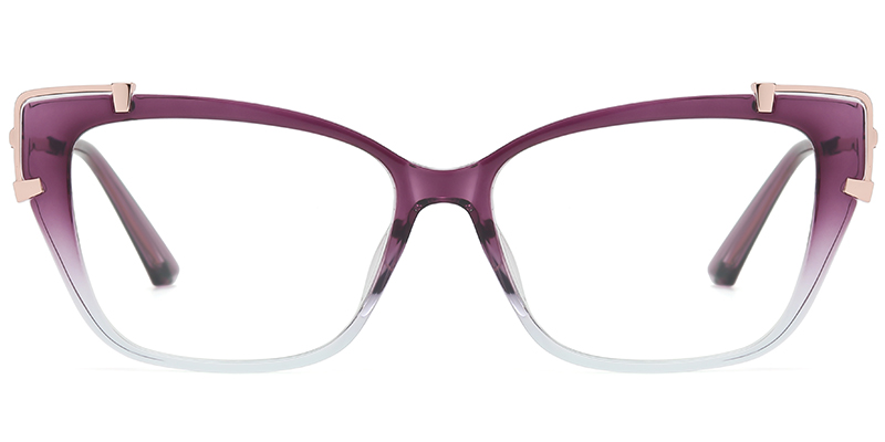 Cat Eye Frame pattern-purple