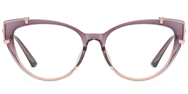 Cat Eye Frame pattern-purple