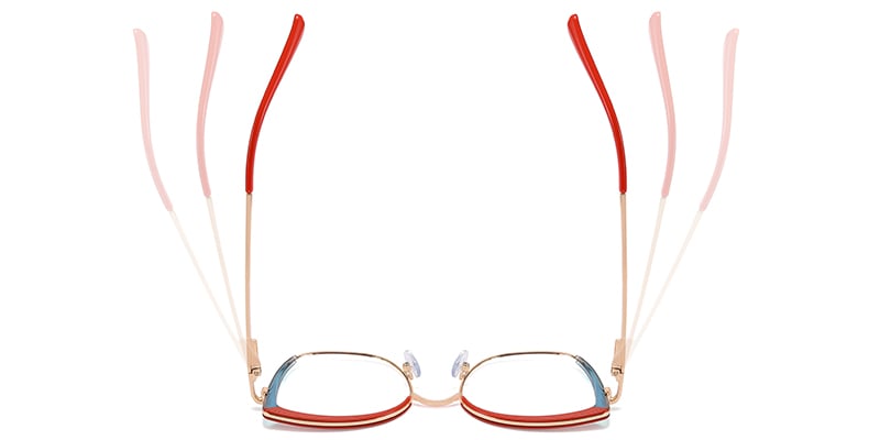 Cat Eye Frame pattern-red