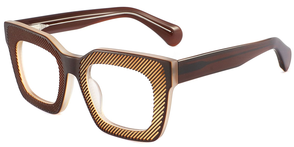 Acetate Square Frame brown