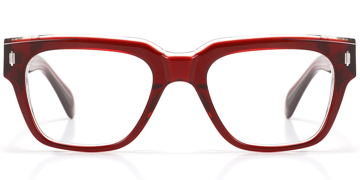 Acetate Rectangle Frame red