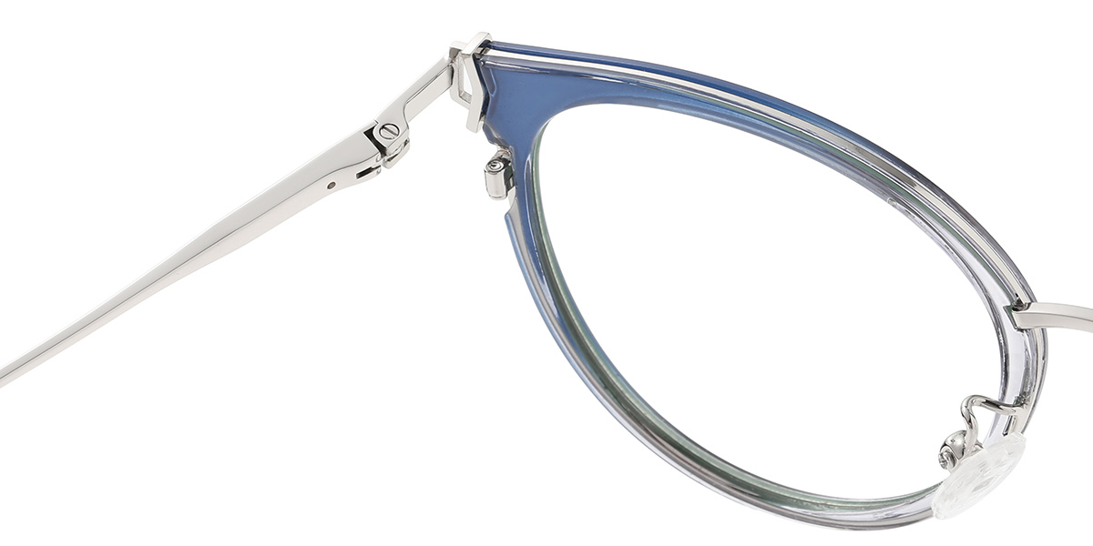 Cat Eye Frame pattern-blue