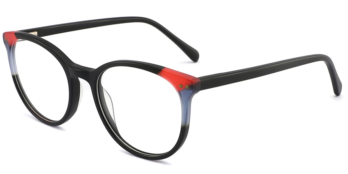 Acetate Round Frame black