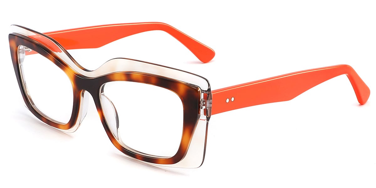 Acetate Rectangle Frame tortoiseshell