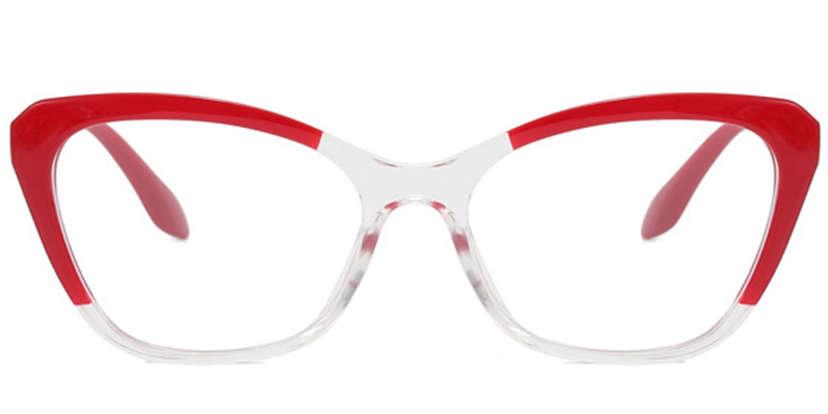 Cat Eye Frame pattern-red